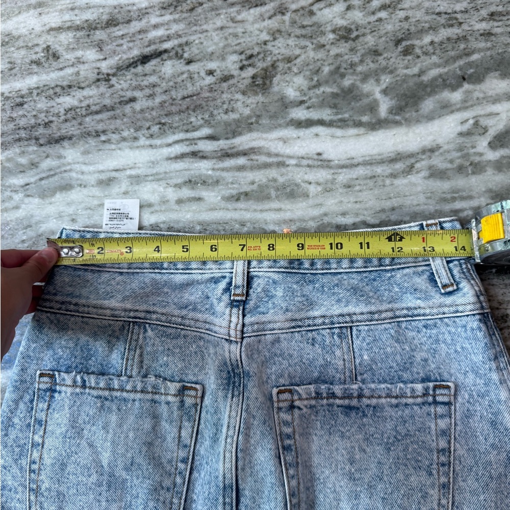 Abercrombie & Fitch Blue Denim Button Front Mini Skirt Size 4/27 - Picture 5 of 5